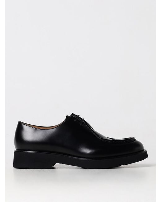 Church's Black Nelly Lace-Up Shoes With Thick Gum Sole