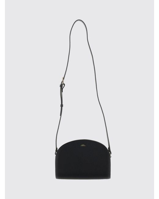 A.P.C. White Demi Lune Leather Bag