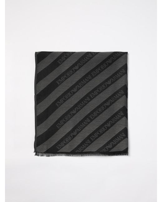 Sciarpa Logata di Emporio Armani in Black da Uomo