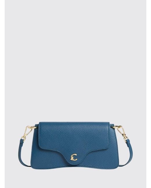 Coccinelle Blue C-Me Grained Leather Bag