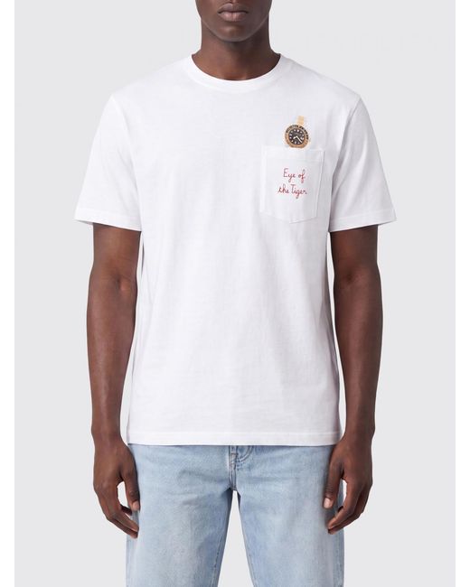 Mc2 Saint Barth White Cotton T-Shirt With Logo for men