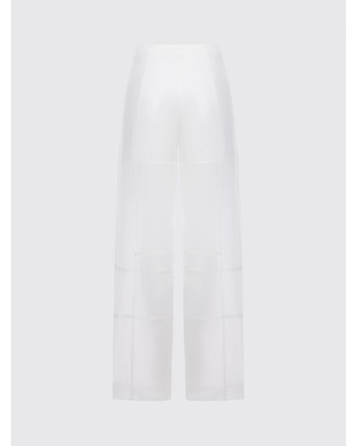 Jil Sander White High-Waisted Wide-Leg Cotton Palazzo Pants