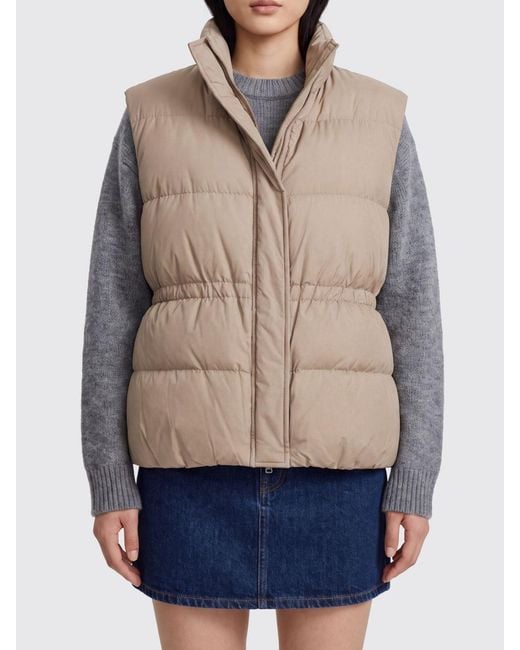 Brunello Cucinelli Blue Water-Repellent Quilted Technical Vest With High Neck