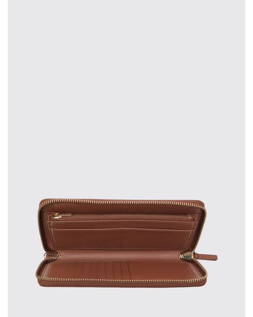 Marc Jacobs Brown The Leather Continental Grained Leather Wallet