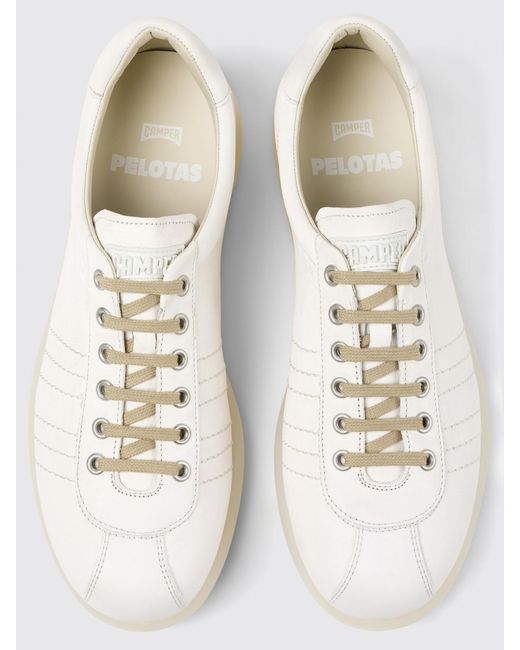 Camper White Pelotas Leather Sneakers for men