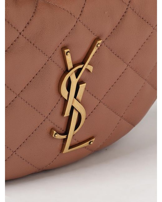 Saint Laurent Brown Icarino Quilted Nappa Hobo Bag