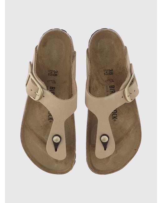 Birkenstock White Gizeh Big Buckle Nubuck Sandal