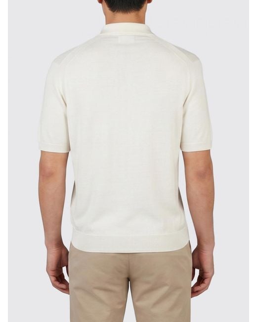 Paul & Shark White Paul &Amp Shark Short-Sleeved Knit Polo for men