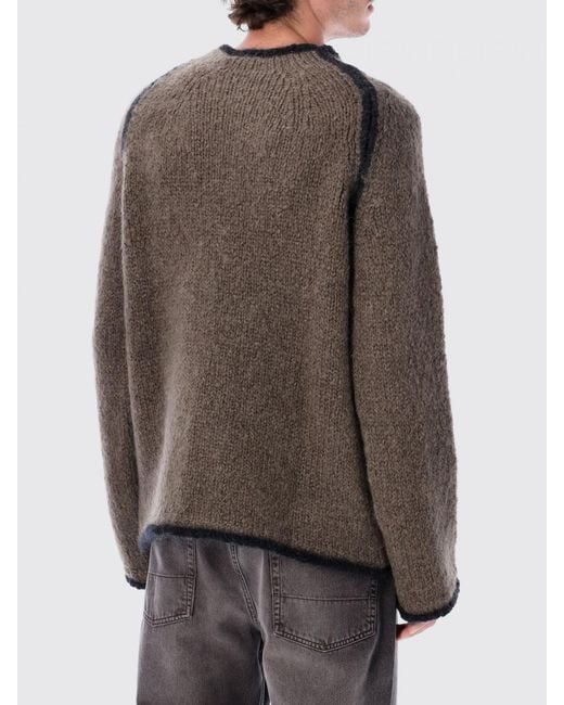 Our Legacy Brown Contrasting-Trim Sweater for men