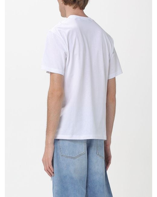 Just Cavalli White Cotton T-Shirt With Logo for men