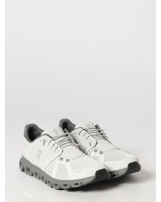 On Shoes White Cloud 6 Lightweight Mesh Slip-On Sneakers With Cushioned Sole for men