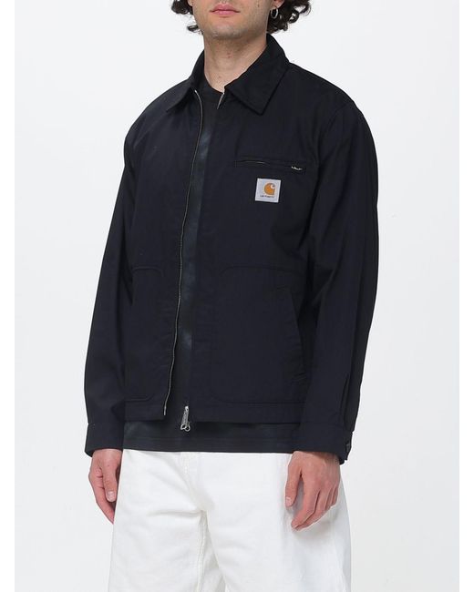 Carhartt Blue Cotton Blend Shirt Jacket for men