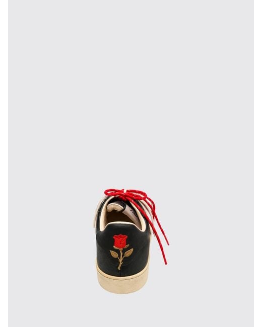 Autry Black Dallas Vintage Leather Sneakers With Embroidery And A Worn-Out Effect for men