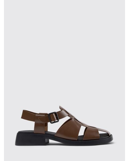 Camper White Dana Leather Sandal
