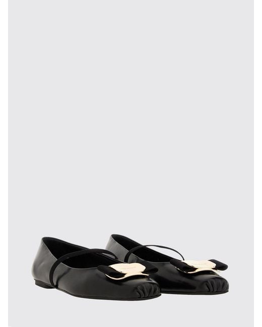 Ferragamo White Flat Shoes