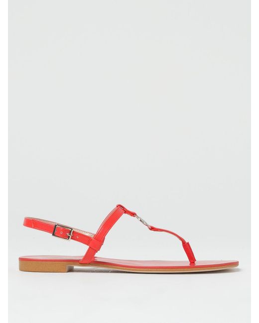 Twin Set Red Flat Sandals