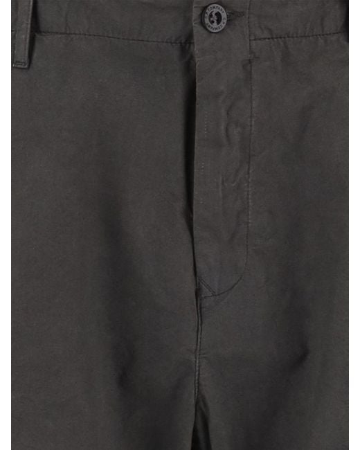 C P Company Black Cotton Cargo Pants for men
