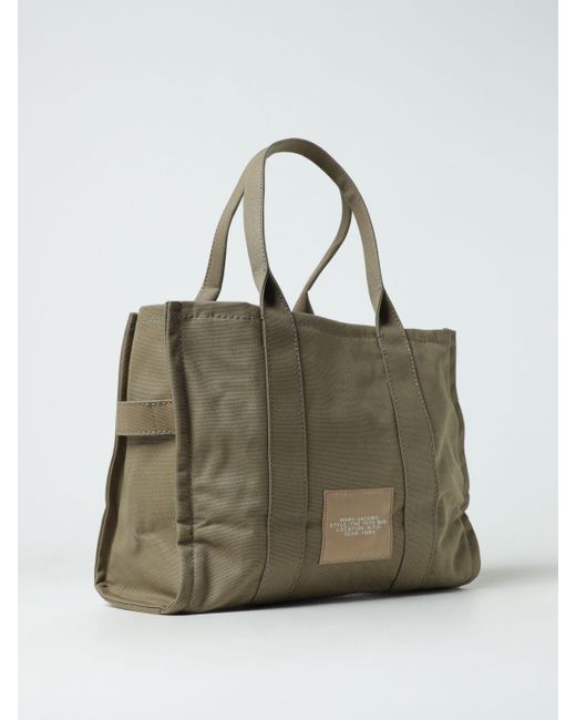 Borsa The Large Tote Bag in canvas con logo jacquard di Marc Jacobs in Green
