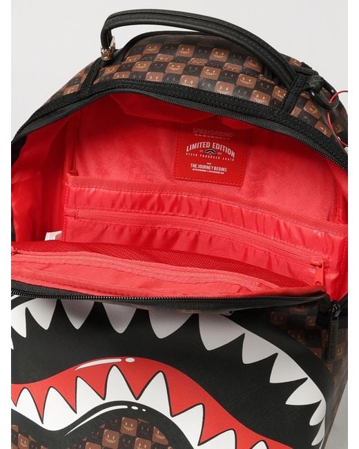 Sprayground Multicolor Pvc Backpack With Check Print And Shark Logo for men