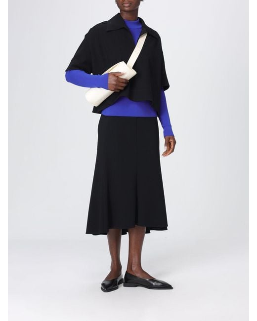 Jil Sander Blue Viscose Blend Skirt