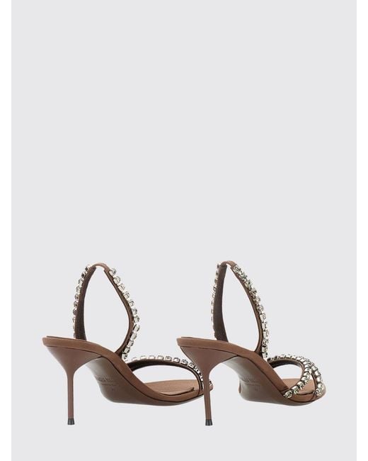 Paris Texas White Satin Slingback Diamond With Rhinestones