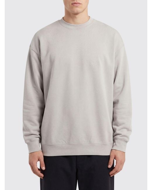 Y-3 Gray Cotton Crew Neck Sweatshirt for men