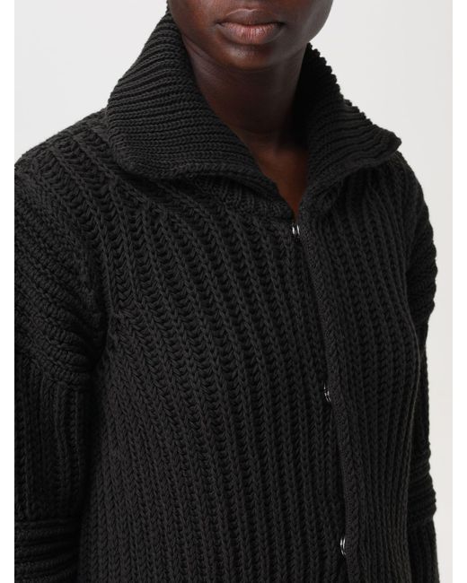 Cardigan in maglia di cotone di Lemaire in Black