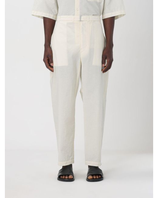 Lemaire White Trousers for men