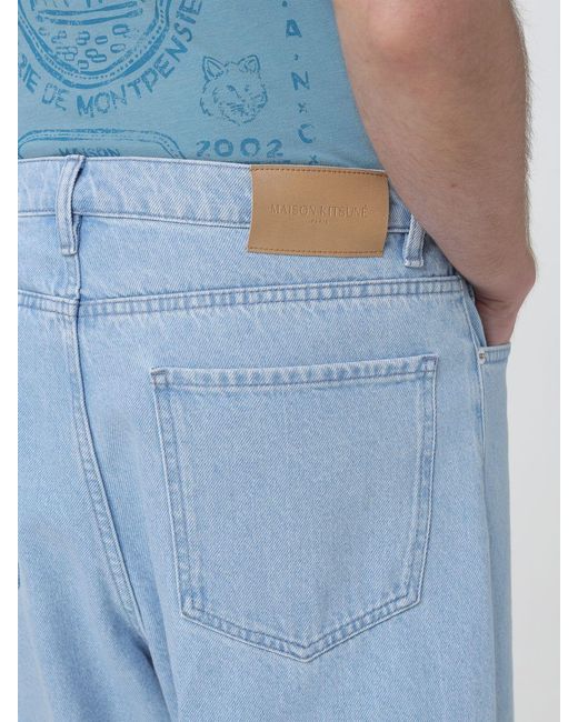 Maison Kitsuné Blue Maison KitsunÉ Wide Leg Jeans for men