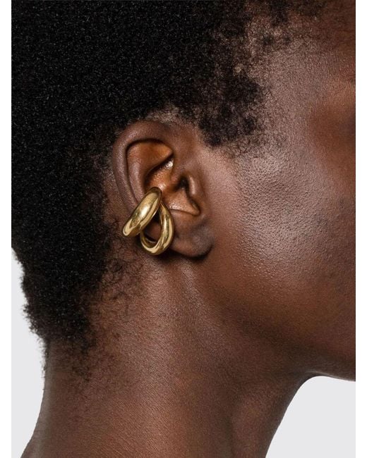 Panconesi White Blow Up Rhodium Plated Copper Ear Cuff