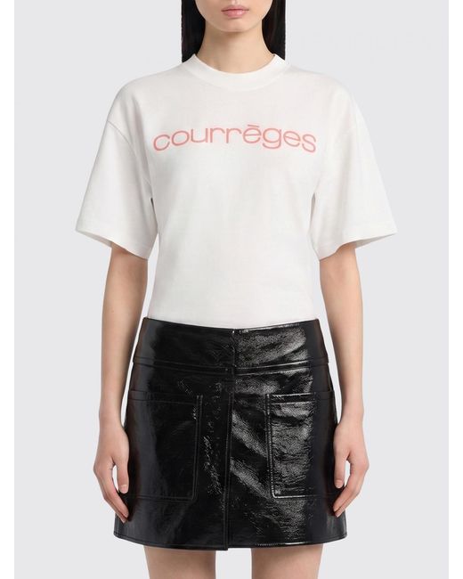 Courreges White CourrÈ Ges Cotton T-Shirts With Logo