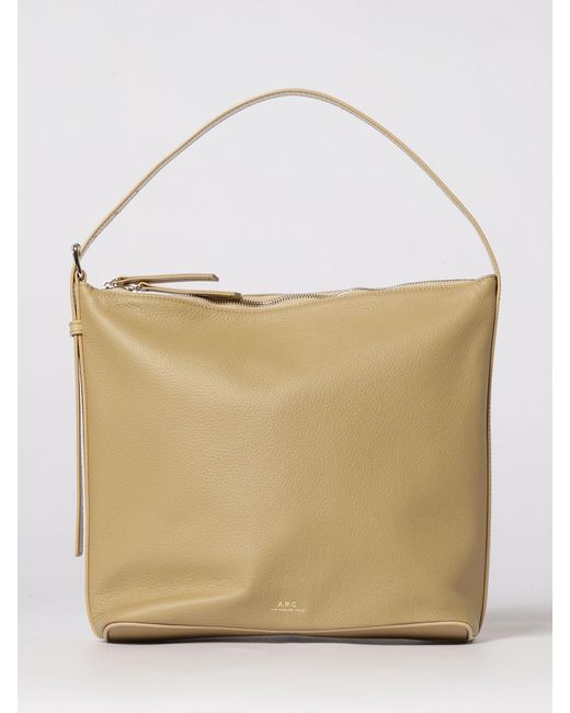 A.P.C. Natural Vera Hammered Leather Bag