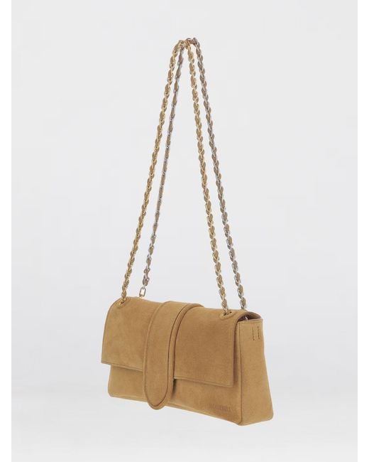 Jacquemus White Le Bambino Chaîne Suede Bag