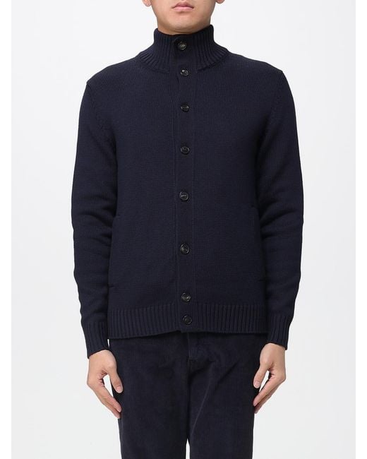 Zanone Blue Wool Turtleneck Sweater for men