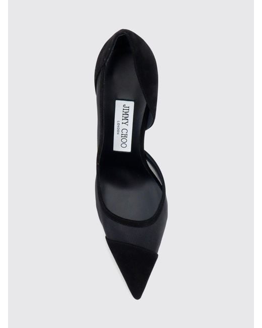 Jimmy Choo Black Brigitte Mesh And Suede Pumps With High Stiletto Heel