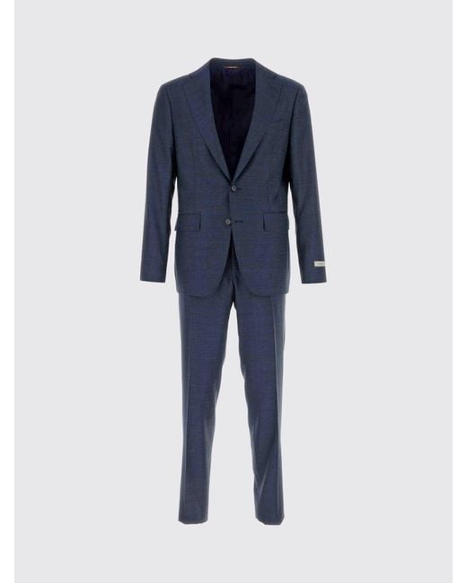 Canali Blue Wool Single-Breasted Suit for men