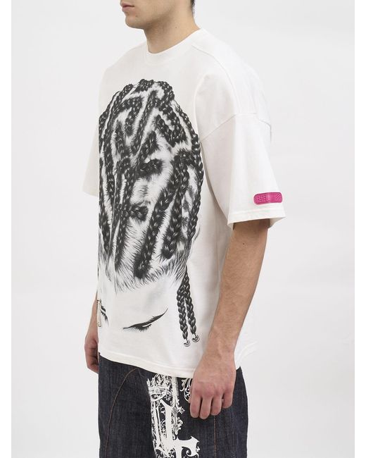 PDF Gray Printed Cotton T-Shirt for men