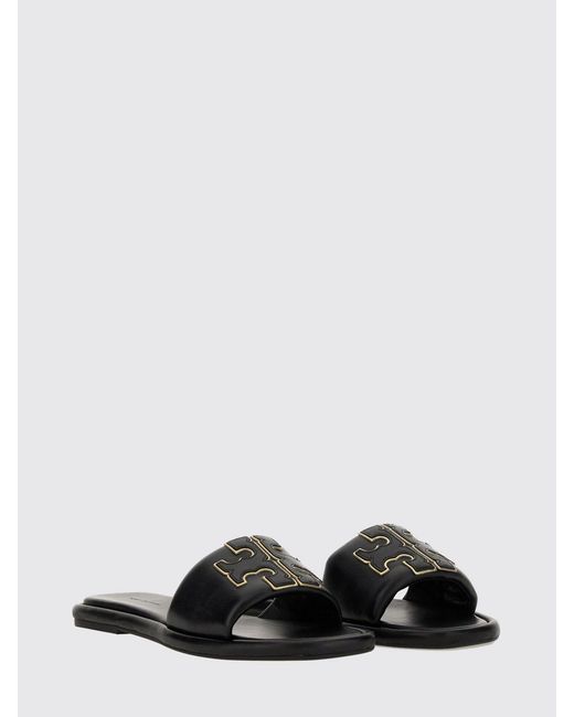 Tory Burch White Double T Sport Padded Nappa Sandal