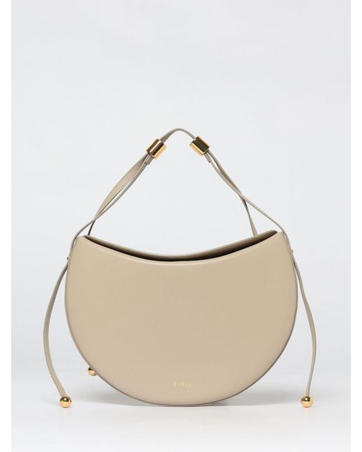 Furla Natural Moonstone M Leather Bag