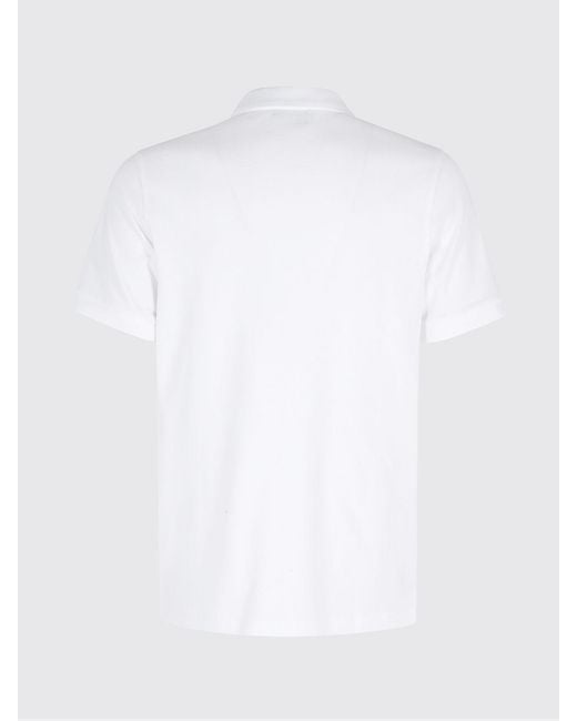 Fay White Cotton Polo Shirt for men