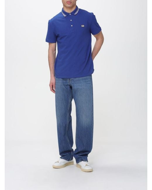 Valentino Blue Cotton Straight Leg Jeans for men