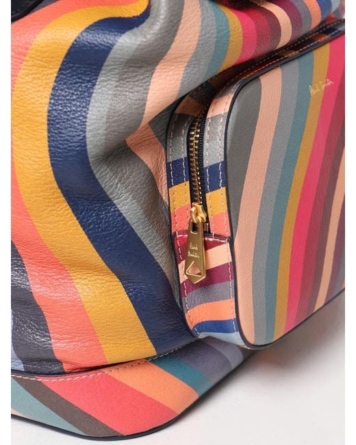 Paul Smith Multicolor Grained Leather Backpack