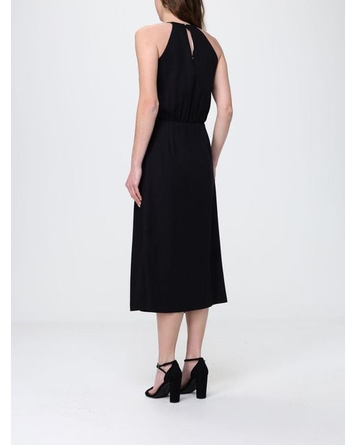Liu Jo Black Crêpe Midi Dress