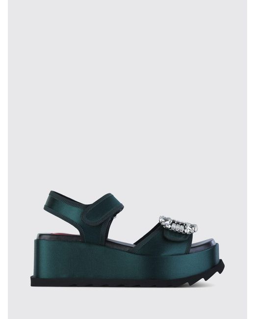Roger Vivier Blue Wedge Sandal