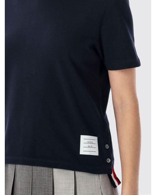 Thom Browne Blue Four-Bar Cotton T-Shirts