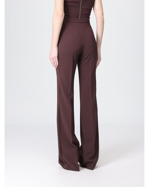 Elisabetta Franchi Purple Classic Crepe Trousers