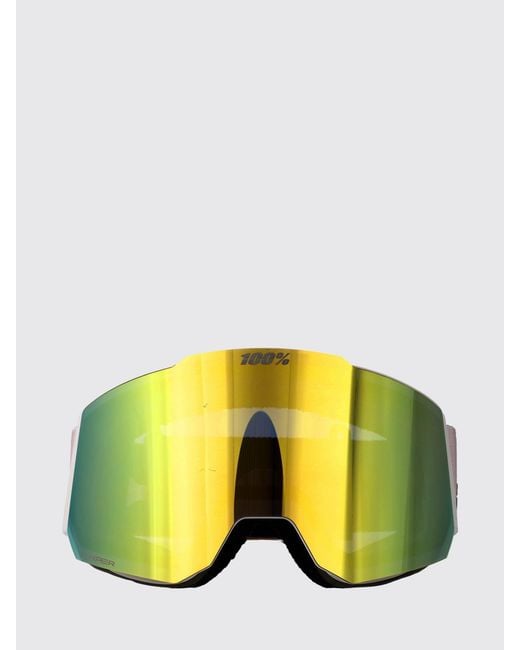 100% Yellow Snowcraft Goggle Ski Mask With Polycarbonate Lenses for men