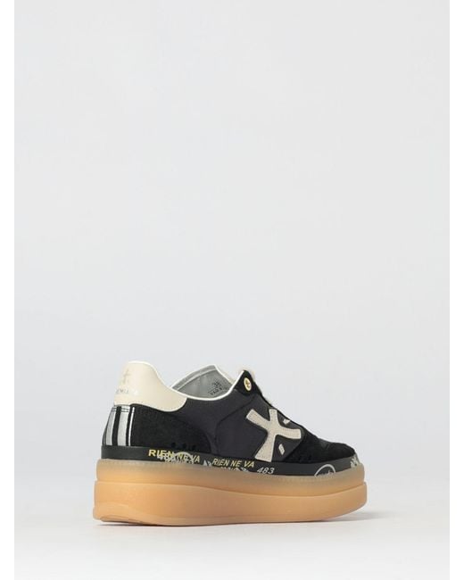 Premiata White Micol Suede Sneakers