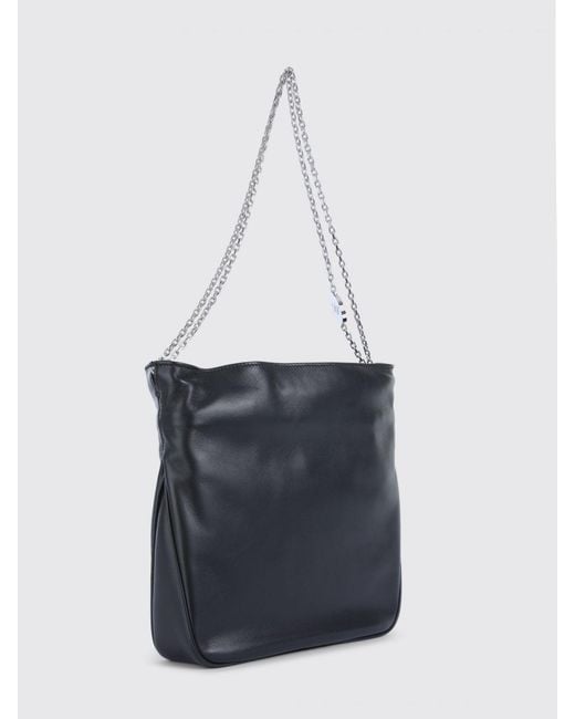 Roger Vivier White Pilgrim Jewel Buckle Mini Nappa Leather Bucket Bag