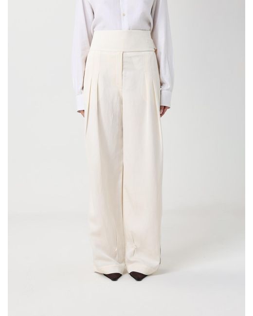 Entire studios White Linen Blend Palazzo Trousers